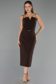 Robe de Cérémonie Midi Brun ABK2687