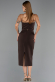 Robe de Cérémonie Midi Brun ABK2687