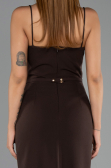 Robe de Cérémonie Midi Brun ABK2687