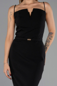 Robe de Cérémonie Midi Noir ABK2687