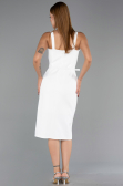 Robe de Cérémonie Midi Blanc ABK2688