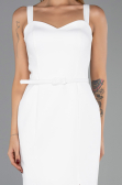Robe de Cérémonie Midi Blanc ABK2688