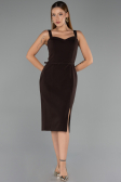 Robe de Cérémonie Midi Brun ABK2688