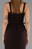 Robe de Cérémonie Midi Brun ABK2688