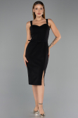 Robe de Cérémonie Midi Noir ABK2688