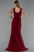 Robe de Soirée Longue Rouge Bordeaux ABU6552