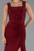 Robe de Soirée Longue Rouge Bordeaux ABU6552