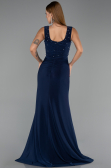 Robe de Soirée Longue Bleu Marine ABU6552