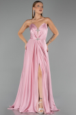 Robe de Soirée Longue Satin Poudre ABU6553