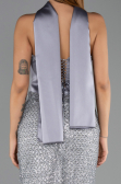 Robe de Soirée Grande Taille Longue Perlé Anthracite ABU6258