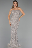 Robe de Soirée Longue Beige ABU6439