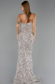Robe de Soirée Longue Beige ABU6439