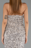 Robe de Soirée Longue Beige ABU6439