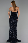 Robe de Soirée Longue Bleu Marine ABU6439