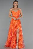 Robe De Graduation Grande Taille Longue Orange ABU6558