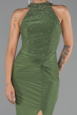 Robe de Soirée Longue Vert Huile ABU5422