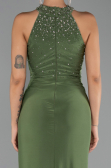 Robe de Soirée Longue Vert Huile ABU5422