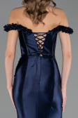 Robe de Soirée Longue Bleu Marine ABU6565