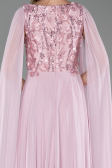 Robe de Soirée Longue Mousseline Poudre ABU6566