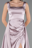 Robe Grande Taille Longue Satin Couleur Rose ABU6576