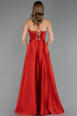 Robe de Soirée Longue Satin Brique ABU6573
