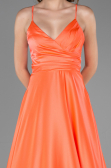 Robe de Soirée Longue Satin Corail ABU6573