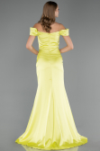 Robe De Soirée Grande Taille Longue Satin Pistache vert ABU6577