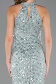 Robe de Soirée Longue Dantelle Menthe ABU6578
