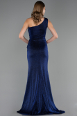 Robe de Soirée Longue Bleu Marine ABU6579
