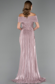 Robe de Soirée Longue Mousseline Couleur Rose ABU6581