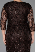Robe De Invitation Grande Taille Midi Squameuse Brun ABK2546