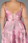 Robe De Graduation Grande Taille Longue Rose ABU6558