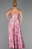 Robe De Graduation Grande Taille Longue Rose ABU6558