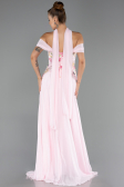 Robe de Soirée Longue Mousseline Poudre ABU6588