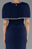 Robe Queue de Poisson Longue Bleu Marine ABU6591