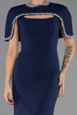 Robe Queue de Poisson Longue Bleu Marine ABU6591