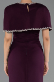 Robe Queue de Poisson Longue Prune ABU6591