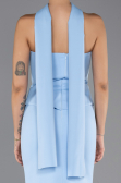 Robe Queue de Poisson Longue Bleu clair ABU6575
