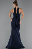 Robe Queue de Poisson Longue Bleu Marine ABU6575