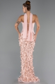 Robe de Soirée Longue Saumon ABU6592