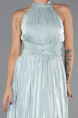 Robe de Soirée Longue Mousseline Menthe ABU6594