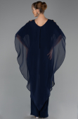 Robe Grande Taille Mousseline Bleu Marine ABT080