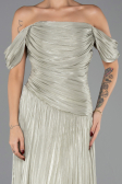 Robe de Soirée Longue Mousseline Menthe ABU6602
