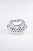 Sac de Soirée Luxe Cuir Argent KC410