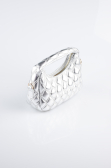 Sac de Soirée Luxe Cuir Argent KC410