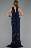 Robe Queue de Poisson Longue Bleu Marine ABU6620
