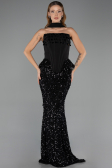 Robe Queue de Poisson Longue Noir ABU6620