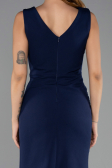 Robe de Soirée Longue Bleu Marine ABU6524