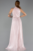 Robe de Soirée Longue Mousseline Poudre ABU6614