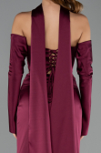 Robe de Soirée Longue Satin Couleur Cerise ABU6616